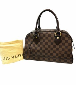 超美品◆本物◆LOUIS VUITTON ルイヴィトンダミエドゥオモハンドバッグボストンバッグN60008ブラウンレディースバッグ鞄手持ちバッグ