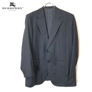 1D2069-F-N◆ BURBERRY LONDON バーバリー テーラードジャケット シングル 総裏 ◆ sizeBB4 ウール ブラック 古着 メンズ 秋冬