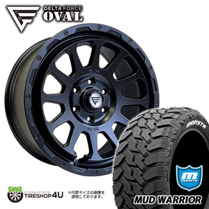 4本セット DELTA FORCE OVAL 20x9.0J 6/139.7 +55 SB MONSTA MUD WARRIOR M/T 275/55R20 ホワイトレター ランドクルーザー 300系