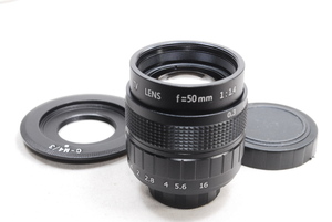 ★新品未使用品★Fujian CCTV 50mm f1.4 ブラック レンズ Cマウント マイクロ4/3 m4/3 パナソニック オリンパス マニュアルレンズ★マイク