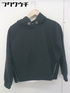 ◇ BEAMS HEART ビームス ハート レイヤード風 長袖 パーカー ブラック レディース