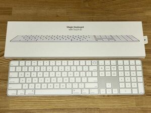 送料込■Apple純正現行■Touch ID搭載 Magic Keyboard テンキー付 英語（US）ホワイトキー