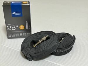 【送料無料】英式バルブ700Cチューブ Schwalbe DV15 700×18-28C バルブ長40mm 新品2個セット《一部27インチ(630)対応》