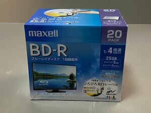 未開封 未使用品 maxell マクセル BD-R ブルーレイディスク 1回録画用 20枚25GB フルハイビジョン録画対応