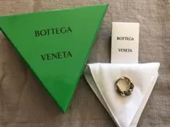 希少【極美品】BOTTEGA VENETA ツイストリング ゴールド×グリーン