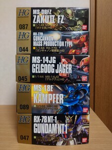 HGUC　ポケットの中の戦争　ガンダムNT-1アレックス、ケンプファー、ザクII FZ、ガンキャノン量産型、ゲルググJ　5体セット