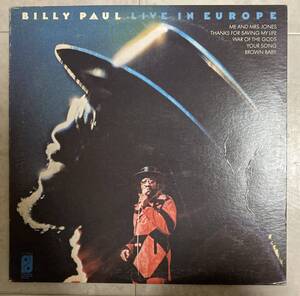 BILLY PAUL / LIVE IN EUROPE 米盤 オリジナル レコード