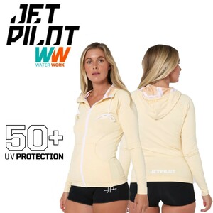 ジェットパイロット JETPILOT 2024 レディース ラッシュガード 送料無料 ザーラ L/S フーデッド ラッシー S23024 イエロー 8/S