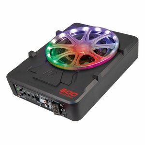 PUB-8L 超薄型 20cm (8インチ) RGB LED付 アンプ内蔵 Max.600W パワーアコースティック Power Acoustik