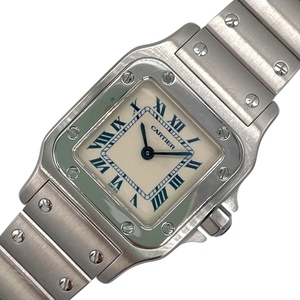 カルティエ Cartier サントス ガルベ SM W20017D6 シルバー SS 腕時計 メンズ 中古