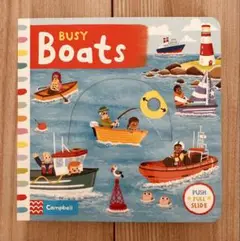 新品英語絵本　仕掛け絵本　Busy Boats - 幼児向け絵本