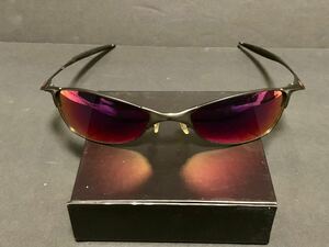 ☆希少！ OAKLEY オークリー WIRETAP サングラス Pewter/+ Red 廃盤モデル 美品☆