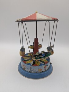 送料込み 貴重 アンティーク玩具 西ドイツ製 ブリキのおもちゃ 回転動作OK Western Germany tin plate toy 乗り物 フリクション