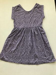 ★GAP★ワンピ★160★新品★ムラサキ★白の花柄★綿100★ワンピース★G2-2