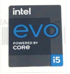 ■新品・未使用 ■10枚セット 第十一代【intel evo POWERED BY CORE i5】エンブレムシール【13*23㎜】送料無料・追跡サービス付き☆P271