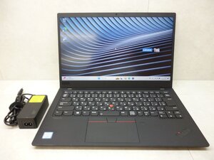 ☆1円☆第8世代☆Thinkpad X1CARBON 20QE-S21700 7th☆高解像度☆Core i5 1.60GHz/8GB/SSD256GB/無線/WWAN/カメラ/Office/Win11 DtoD領域☆