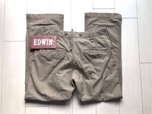 【即決】サイズ表記M エドウィン　EDWIN 505 KHAKI 綿100% ミリタリー 系ワークパンツ　ベージュ系色　TYPE-505 ニュービンテージ カーキ