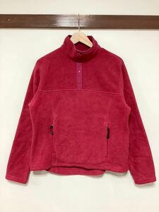 ま1264 L.L.Bean エルエルビーン ハーフスナップ フリース レディース M ピンクパープル POLARTEC