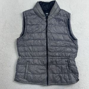 UNIQLO ユニクロ ウルトラライトダウンベスト 総柄 ジップアップ ナイロン100% ダウン90% フェザー10% 217-075107 レディース XLサイズ