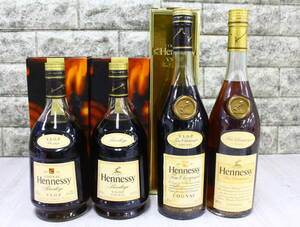 【行董】4本まとめ HENNESSY VSOP COGNAC ヘネシー ブランデー スリムボトル 700ml 40％ 古酒 AS000AKU01