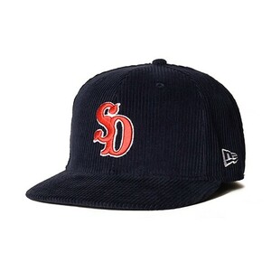 24FW STANDARD CALIFORNIA NEW ERA SD 59Fifty Corduroy Logo Cap Navy 7 1/4 スタンダードカリフォルニア スタカリ ニューエラ キャップ 