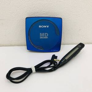 ●ソニー MZ-E80 MDウォークマン SONY ブルー リモコン付き WALKMAN ポータブルMDプレーヤー 音響機器 オーディオ N837