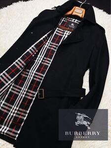 i20 希少!!!【羊毛トレンチスタイル】定価15万●BURBERRY BLACK LABEL●トレンチコート バーバリーコート メンズ ビジネス　カジュアル