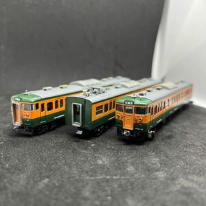 882 3両まとめて クモハ115-1566ほか 115系 高崎車両センター 新前橋電車区 TOMIX トミックス 湘南色 近郊電車 クモハ115-1500屋根