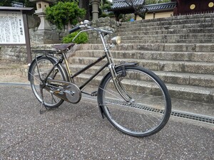 美品　ナショナル　レトロ 実用車 昭和 レトロ 自転車 ロッドブレーキ ビンテージ 修理済み 