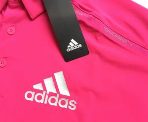 ◆adidas◆アディダス◆半袖ポロ①◆L◆ピンク系