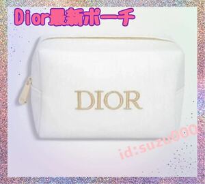 ☆新品未使用☆非売品☆#ディオール ポーチ ホワイト 金 ゴールド ロゴ Dior