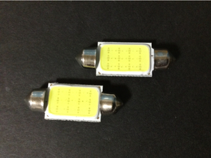 12V専用 COB LED 1.2W 面発光 T10×31ミリ 2個マップランプ ルームランプ 31mm 全国 送料無料 フェストン 枕球