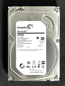 【送料無料】 ★ 2TB ★　ST2000DM001 / Seagate【 使用時間：2239ｈ 】良品 3.5インチHDD SATA 3枚プラッタ　ST2000DM001-9YN164 FW:CC82