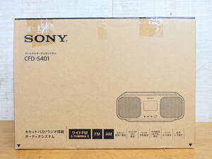 未使用！ SONY ソニー CFD-S401 パーソナルオーディオシステム CDラジカセ カセットテープ CD FM AM ラジオ ※箱傷みあり＠100(6)