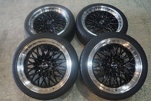 【中古】245/40R20 245/40-20【未使用】シュタイナー FTX メッシュ 黒 20×8.5J+35 5H114.3 アルファード ヴェルファイア エルグランド