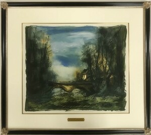 【特価】　≪　 モーリス・ド・ヴラマンク 　≫　 オリジナルリトグラフ【 石版画】 　 LE PETIT PONT 　 1963年　 MOURICE DE VLAMINCK