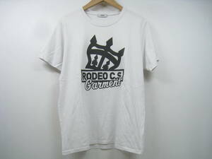 RCWB RODEO CROWNS WIDE BOWL ロデオクラウンズワイドボウル Tシャツ 半袖 プリントTシャツ 白 ホワイト サイズL