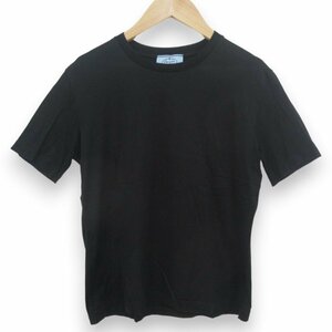 美品 22SS PRADA プラダ クルーネック 半袖 Tシャツ カットソー Sサイズ ブラック