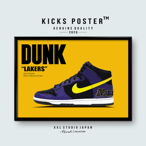 DUNK ダンク レイカーズ LAKERS スニーカーポスター 送料無料 DUNK-113