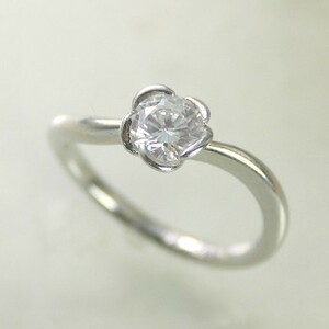 婚約指輪 安い ダイヤモンド リング プラチナ 0.4カラット 鑑定書付 0.43ct Dカラー VVS2クラス 3EXカット GIA