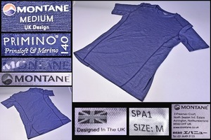 MONTANE ★ モンテイン ★ Tシャツ ★ Mサイズ ★ UK Design ★ ネイビー ★ アウトドア ★ イギリス ★ 薄地 ★ 半袖 ★ 中古品 ★