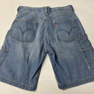 W34 古着 LEVIS カーペンター リーバイス BLUE DENIM ペインター ショートパンツ SP015