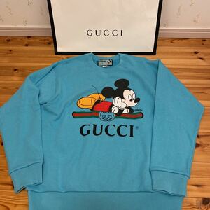 GUCCI☆2020SSグッチ×ディズニーミッキーコラボモデル!!オーバーサイズスウェットシャツ!!美品!!レアカラー