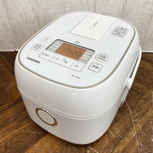 2020年製 TOSHIBA/東芝 IHジャー炊飯器 炊飯ジャー 3合炊き 0.54L RC-5XN 調理家電 キッチン用品 ホワイト 動作確認済 24b菊E