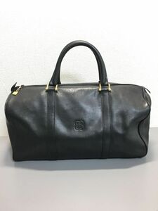 ヴィンテージ BALENCIAGA バレンシアガ レザー ボストンバッグ ハンドバッグ ブラック