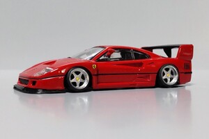 絶版 希少 レア 1/64 フェラーリ ミニカーコレクション F40 GTE 改 深リム OZ レーシング ローダウン カスタム サーキット レース イタリア