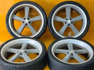 ★希少品！pcd115！★ KMC 22in 9j +15 pcd115 TOYO プロクセスS/T 265/35/22 クライスラー300c ダッチ チャレンジャー カスタムに