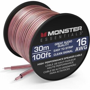 新品 MONSTER 国内 ME-S16-30M 100ft 30.48m 1巻 16ゲージ スピーカーケーブル 297