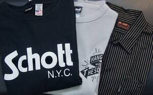 ★☆Schott ショット トップス３点セット カットソー シャツ メンズ スポーツウェア USED☆★