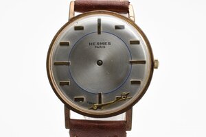 エルメス ゴールド ラウンド 手巻き メンズ 腕時計 Hermes